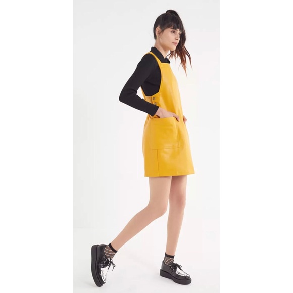 Urban Outfitters Dresses & Skirts - Urban Outfitters Faux Leather Pinafore Dress